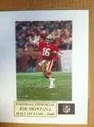 Signed Joe Montana 5x7 color photo matted to 8x10 w/coa