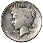 1921 High Relief Peace Silver Dollar $1 Very Fine VF+