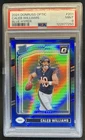 2024 Panini Donruss Optic Caleb Williams Blue Hyper Rated Rookie #201 PSA 9