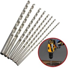 Diameter 2-6mm Length160-300mm HSS Straight Shank Drill Bit Silver Plastic Wood