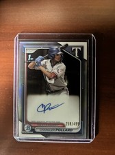 2024 Bowman Chandler Pollard #CPA-CP Chrome Auto Refractor #/499 1st Bowman