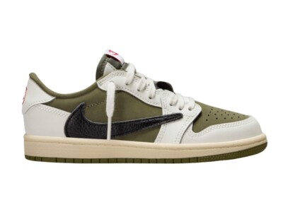 Air Jordan 1 Retro Low OG SP Travis Scott Medium Olive (PS) DO5442-200 Size 3Y