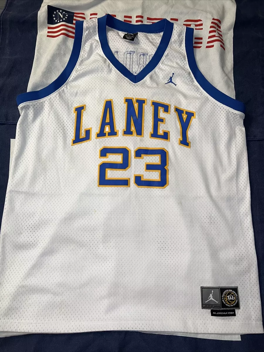 1980 Michael Jordan Laney High School Nike TAG Retro Jersey Size