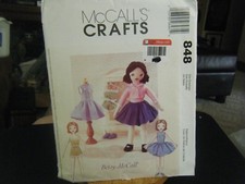 McCall's Crafts 848 Retro Betsy McCall Doll  Clothes Pattern