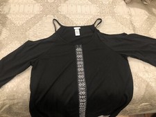 Dotti Women’s Drop Shoulder Dress With Beaded & Embroidered Detail Size Medium