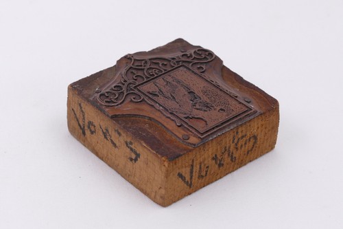Vtg Equestrian Horse and Rider Scroll Design Letterpress Printing Block Copper - Picture 4 of 6