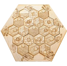 Custom Wood Board Compatible with Settlers of Catan | Handmade | Up to 4-Players