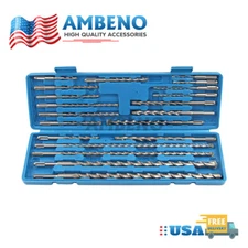 20PC SDS Plus Rotary Hammer Drill Bit Set Carbide Tip Masonry Concrete Drill Bit