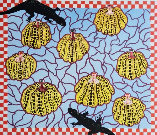 YAYOI KUSAMA *Black Lizards*65 x 50cm*Lithografie*Kunstdruck*limitiert # 100/500 - Bild 2 von 7