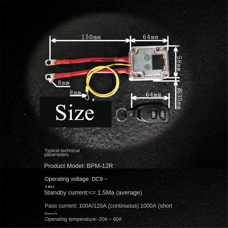 Remote Control Car Battery Disconnect Power Cut Off Master Kill Switch Isolator - Image 4 of 4