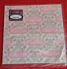 Vtg 1960s NIP DEMMSON WEDDING WISHES BRIDAL PINK GOLD WRAPPING PAPER 2 SHEETS