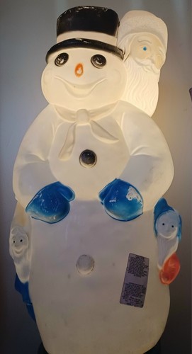 Vintage Santa Claus Snowman Gnome Don Featherstone 31" Blow Mold Christmas - Picture 21 of 24
