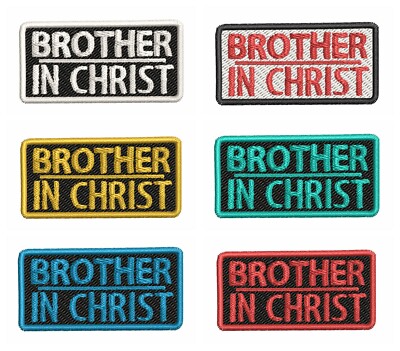 Brother in CHRIST iron-on PATCH embroidered CRUCIFIX JESUS