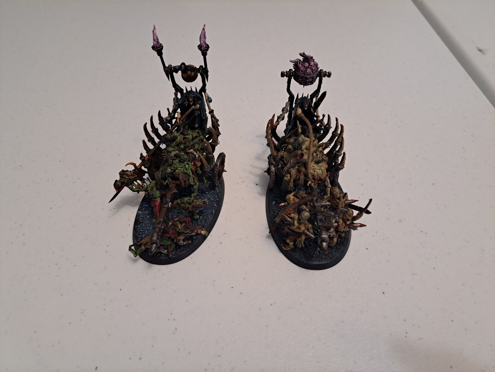 Painted Warhammer Age of Sigmar Soulblight Gravelords Corpse Cart Set of 2