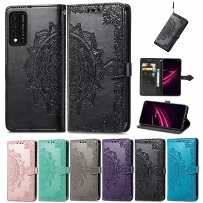 For T-Mobile REVVL 6 5G Shockproof Leather Card Holder Wallet Flip Phone Case