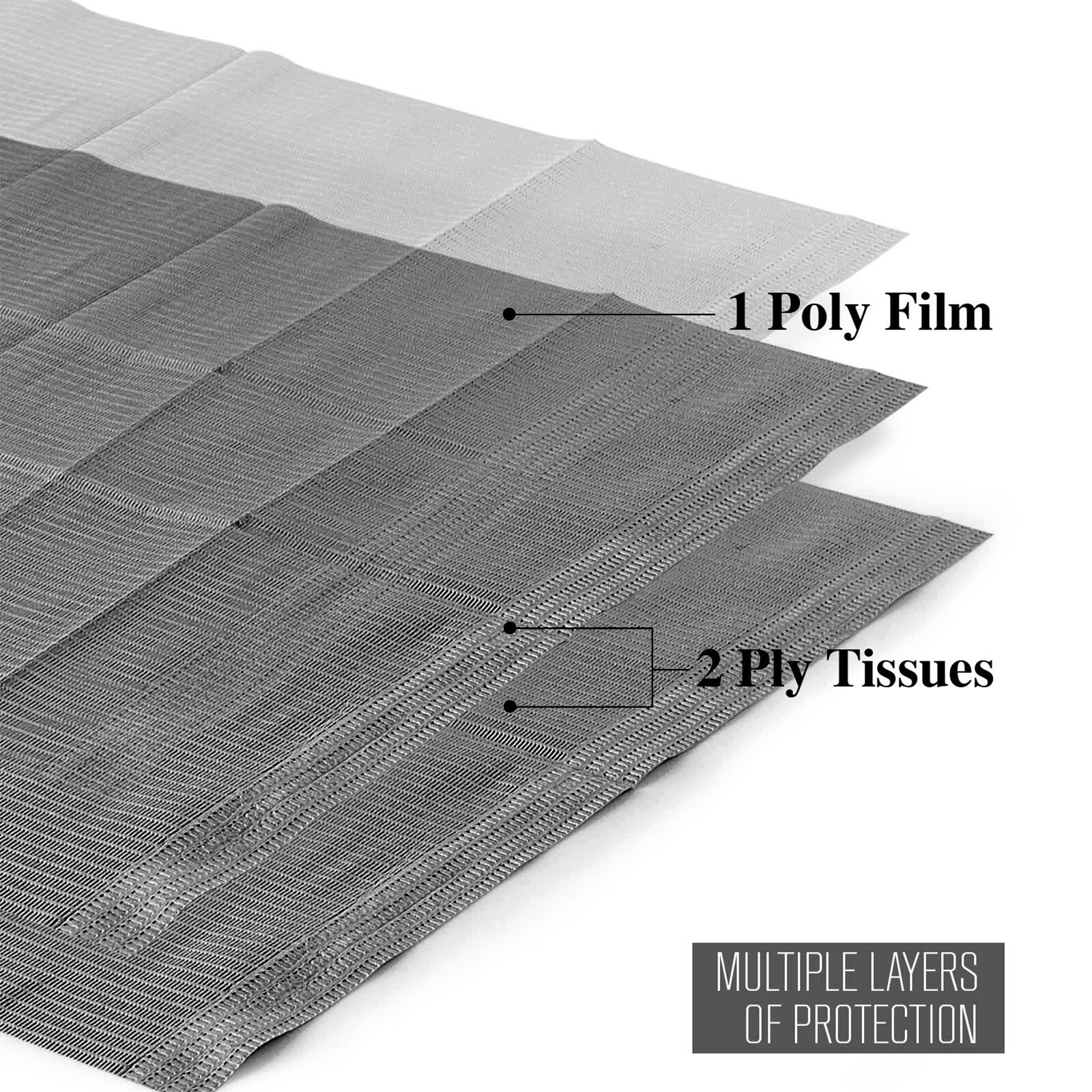 2000 JMU Disposable Dental Bibs 3-Ply Waterproof Medical Tattoo Towel 13"x18"