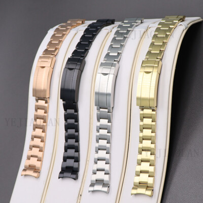 20mm Men's Full Brushed Strap Solid 316L Stainless Steel Watche Watch band Seiko