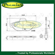 Premier Set Pastiglie Freno Anteriore Adatto a Fiat 500 Ford Ka 1.2 + Altri Modelli