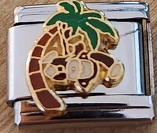 Monkey In A Palm Tree Italian Charm 9mm Bracelet Link gift