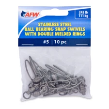 AFW BALL BEARING SNAP SWIVEL with WELDED RINGS | 10 PACK | PICK SIZE
