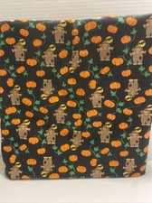 Halloween Pumpkins w/Vines, Scarecrows, Moons w/Bats 90" x 44" Cloth Material