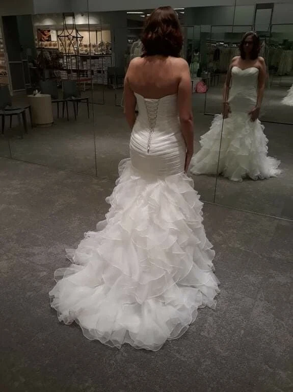 David's bridal top organza wedding dress