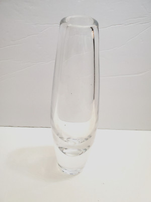 Vintage ORREFORS  GLASS CRYSTAL VASE  9''  SIGNED  Rare Old