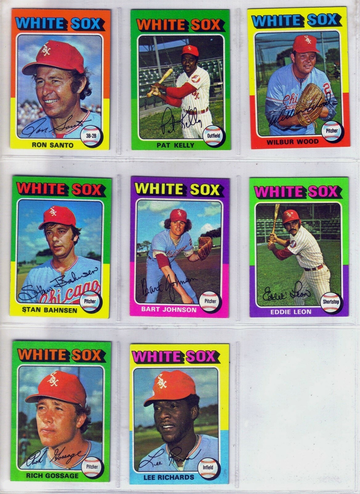 1975 Topps Mini CHICAGO WHITE SOX Lot of (8) Vintage Baseball Cards ...