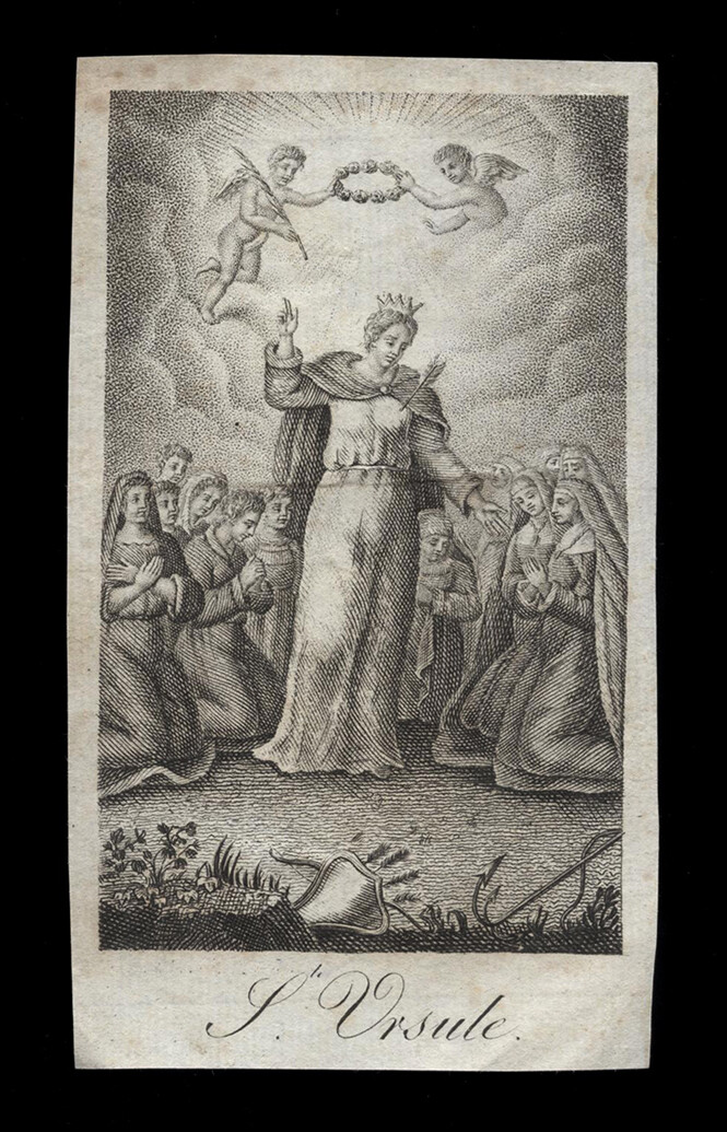 HL.URSULA von KÖLN 18.Jh. kupferstich