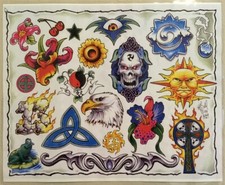 Tattoo Studio Shop Flash Single By Aaron Bell Various Designs 11" X 13.5" Print