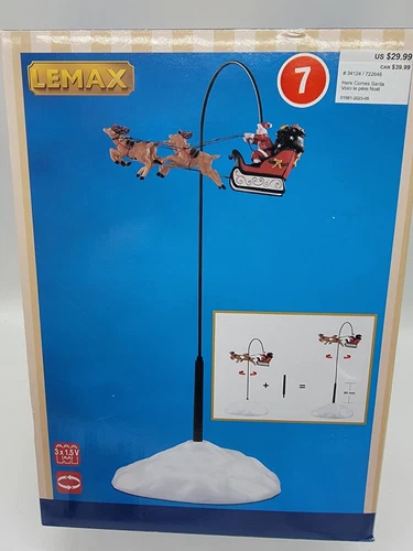 Lemax Village Collection~ Here Comes Santa Animated Table Accent