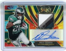 2019 Panini Select Football Tie-Dye Rookie Patch Auto #RM-MS Miles Sanders 21/25
