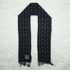 Disney MICKEY MOUSE 100 Rayon Black Monogram Scarf Scarves 62" X 12.5" P374