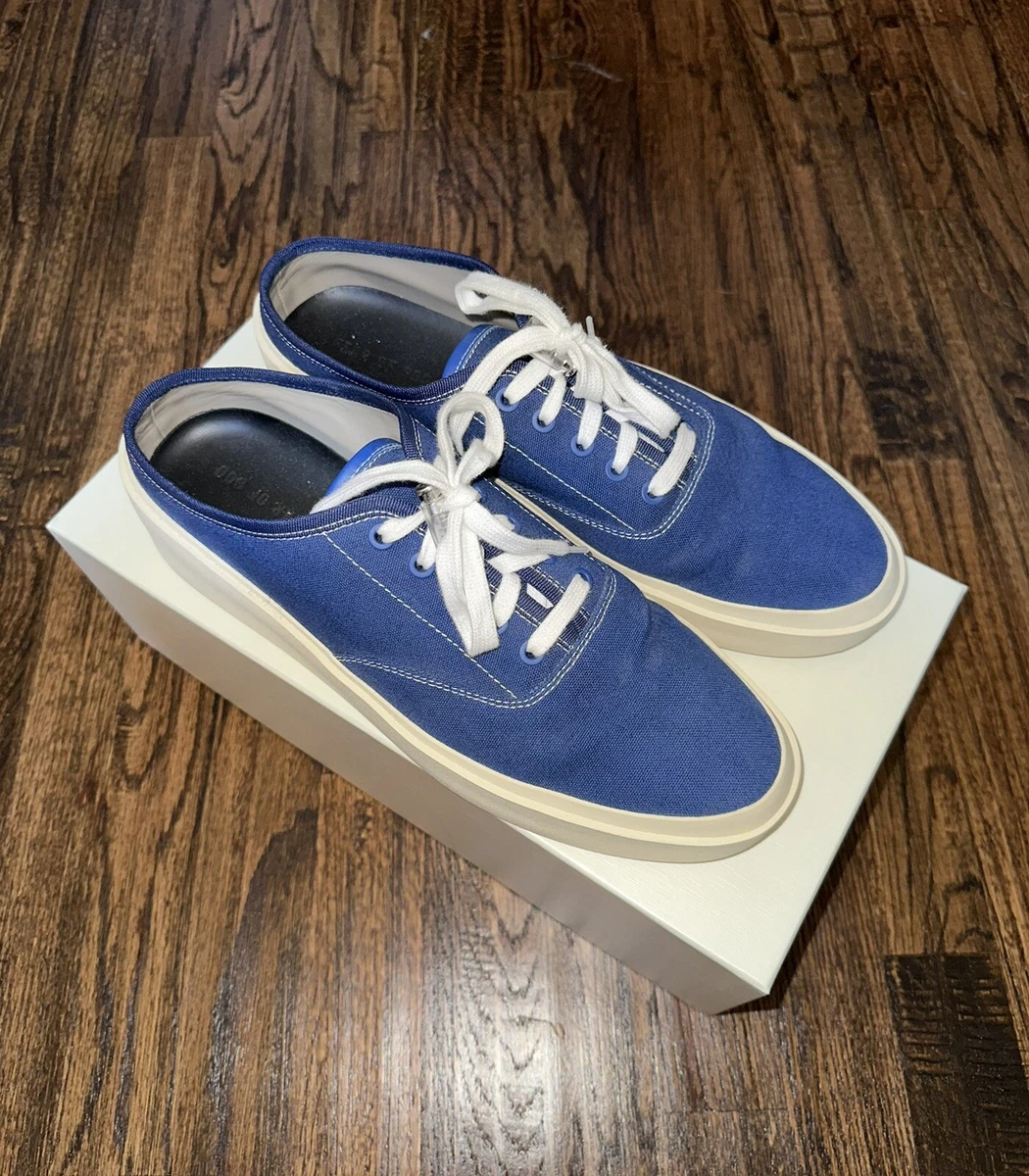 FEAR OF GOD 101 Canvas Royal Blue Backless Sneaker Size 44 EU 11