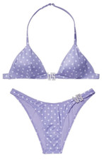 VICTORIA'S SECRET VS SHINE BIKINI TOP XS  BOTTOM SMALL SWIM SUIT SET STRAP NWT