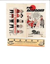 1956 DEC  Safe RAILROADER  NEW YORK CENTRAL SYSTEM  Cartoonist Sid HIX  santa
