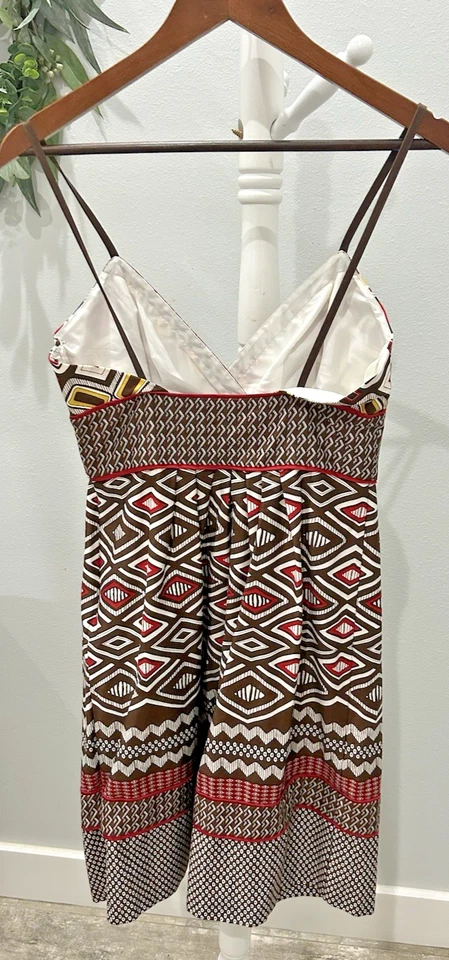 Vestido Babydoll Ana Vintage Y2K Marrón Preppy Boho Hada Grunge Artístico Talla 4 Foto 4 de 4