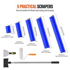 Edelstahl Glättspachtel-Set 20/40/60/80/100cm Profi-Werkzeug für Putzarbeiten