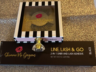 SHIMMER ME GORGEOUS Luxe Vegan & Cruelty Free Lashes in Adore W/Line, Lash & Go