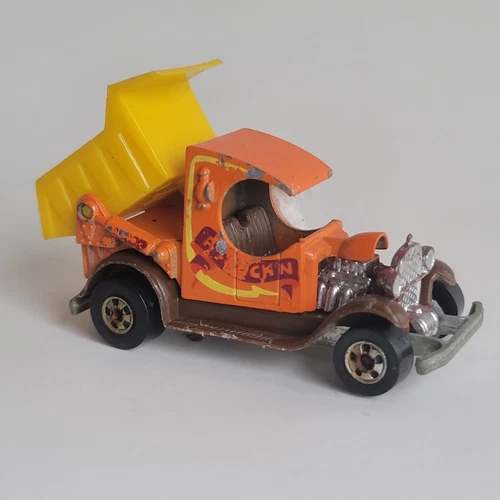 Hot Wheels 1929 Truckin' Dumpin' 1977 Truck Orange Ford Hong Kong Vintage