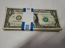 LOT OF 10  $1 ONE   DOLLAR BILLS 2013 SERIES BANK NOTES WITH CONSECUTIVE #