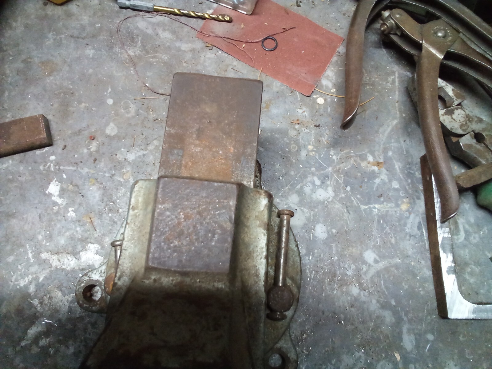 Vintage ATCO 80 Rapid Machinist Bench Vise 3" Jaw Swivel Base Original Paint