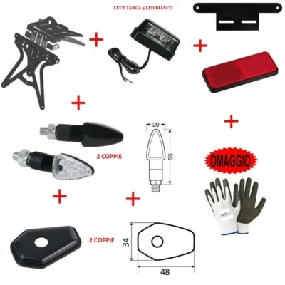 Pour Suzuki GSF 1250 BANDIT S 2006 06 Set Support Plaque D'Immatriculation Moto - Photo 1/4