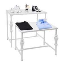 Industrial Retail Display Tables, Standing Clothing Shoes Display Rack
