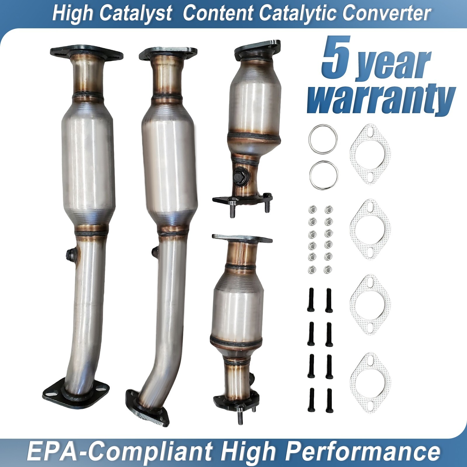 EPA Compliant Catalytic Converter Set For Nissan Frontier Xterra Pathfinder 4.0L (05-14)
