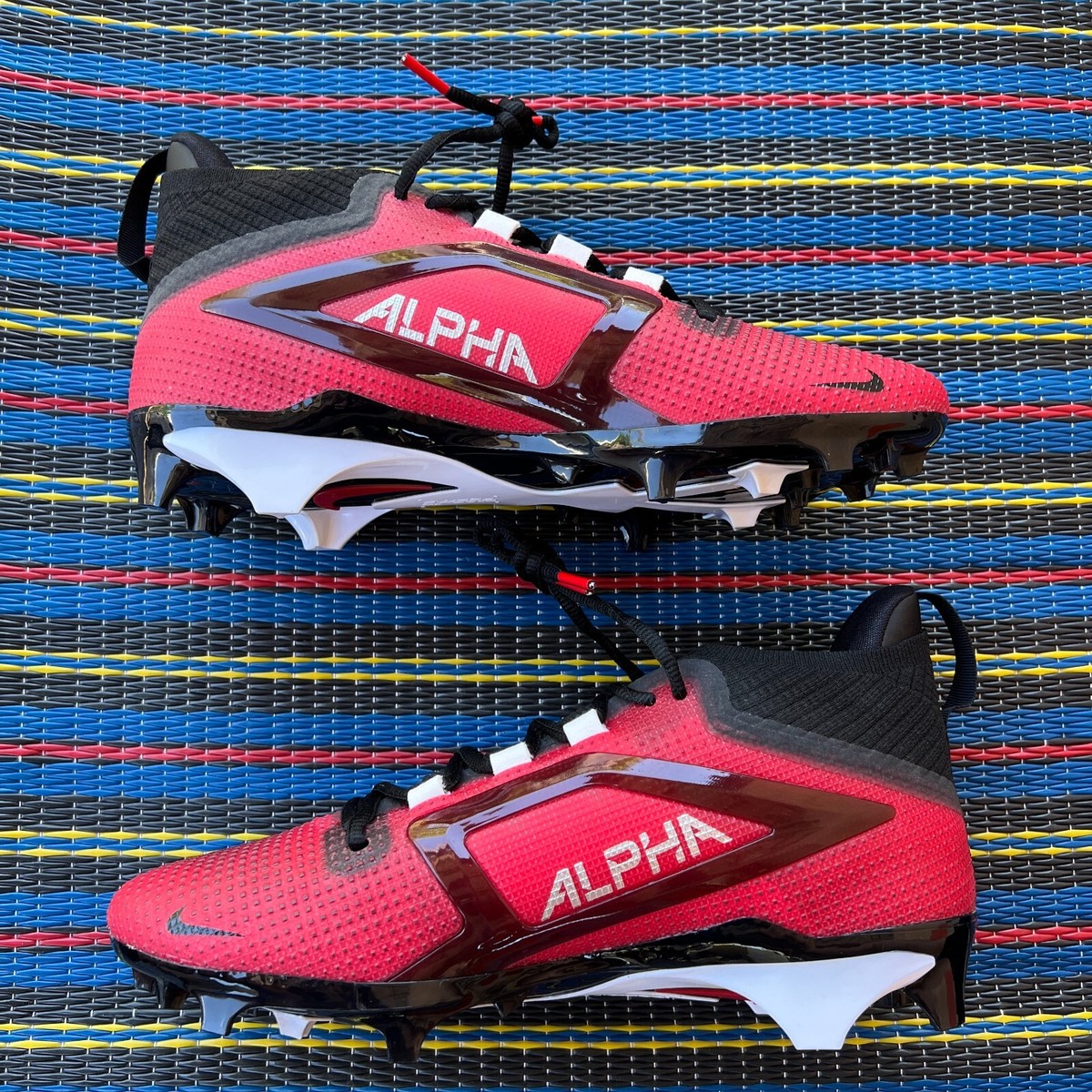 Nike Alpha Menace 4 Elite Football Cleats Red FD7036-600 Size 9.5