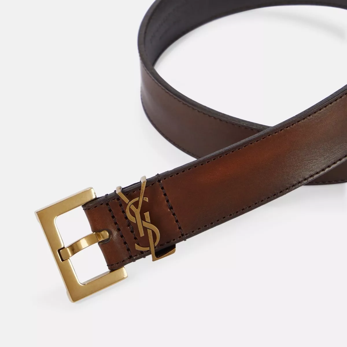 Saint Laurent Monogram Leather Belt