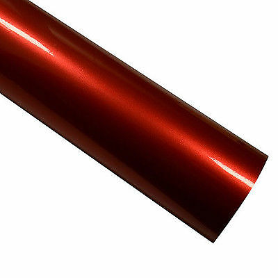 10,89 /m² Auto Folie metallic Rot glänzend 18m x 152cm Luftkanäle Car Wrapping