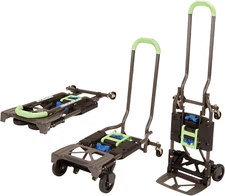 Shifter Multi-Position Folding Hand Truck and Cart, 300 Lb. Weight Capacity, Gre