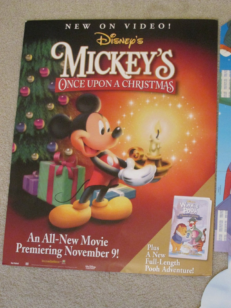 New Mickey Once Upon a Christmas \u0026 Pooh Disney Movie Video Store Display  Poster | eBay, image size:900x1200